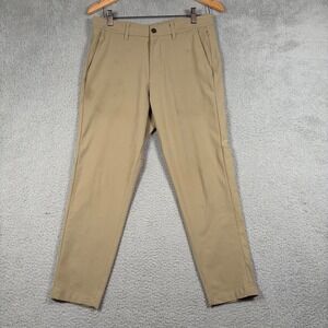 LULULEMON Commission Pants Slim Fit Stretch Khaki Tan Men 31x26